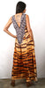 Bengal Tiger - Drawstring Slit Dress