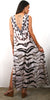 Snow Tiger - Drawstring Slit Dress