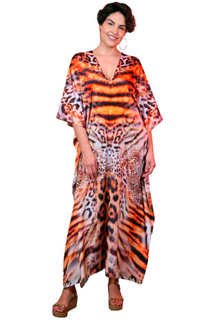 Blush Fan - Slit Maxi Poncho