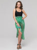 Tropical Palm - Wrap Ruffle Skirt