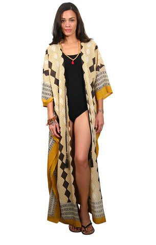 Diamond - Side Drape Cotton Kaftan