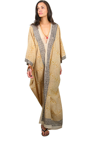 Henna Diamond Cotton- Slit Kaftan