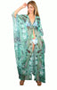 Green Feather - Long Open Kaftan
