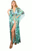 Green Feather - Long Open Kaftan