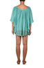 Kharum Ruffle Dress - Aqua/Copper