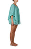 Kharum Ruffle Dress - Aqua/Copper