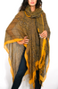 INCA WEAVE - WOOL PONCHO Saffron