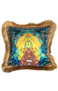 Yellow & Turq Feather - Pillow