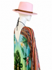 Long Open Front Kaftan - Ombre Palm