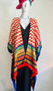 Mid Length Silk Maxi Kaftan - Nautical