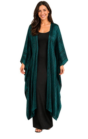 Mid Length Silk Maxi Kaftan - Tahoe