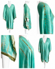 Mid Length Silk Charmeuse V-Neck Kaftan