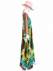 Long Open Front Kaftan - Ombre Palm