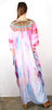 Pastel Feather - Lace Up Kaftan