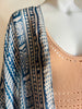 Knee Length Open Front Silk Ikat Kaftan