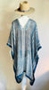 Knee Length Open Front Silk Ikat Kaftan