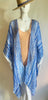 Knee Length Open Front Silk Ikat Kaftan