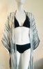 Floor Long Open Front Silk Tie Dye Kaftan
