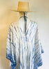 3/4 Long Silk Charmeuse V-Neck Kaftan