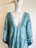 Mid Length Cotton/Silk V-Neck Kaftan