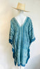 Mid Length Cotton/Silk V-Neck Kaftan