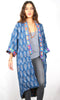 Mirrored/Blue - Vintage Kimono Coat