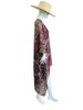 Long High Low Open Front Silk Kaftan -