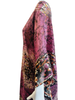 Long High Low Open Front Silk Kaftan -