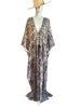 Long V-Neck Cover Up Kaftan - Batik