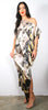 Painterly - Silk Boatneck Dress