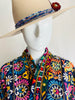 Embroidered Gypset Coat - Navy