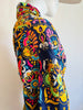 Embroidered Gypset Coat - Navy