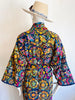 Embroidered Gypset Coat - Navy