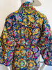 Embroidered Gypset Coat - Navy