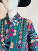 Embroidered Gypset Coat - Teal