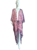 Long High Low Open Front Silk Kaftan