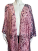 Long High Low Open Front Silk Kaftan