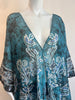 Mid Length Open Front Kaftan - Dark Teal