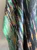 Long Silk V-neck Kaftan - Forest Tie Dye