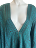 3/4 Length Silk Maxi Kaftan - Emerald Ikat