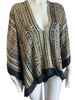 Tie Dye Cropped Silk Top - Blk Ikat