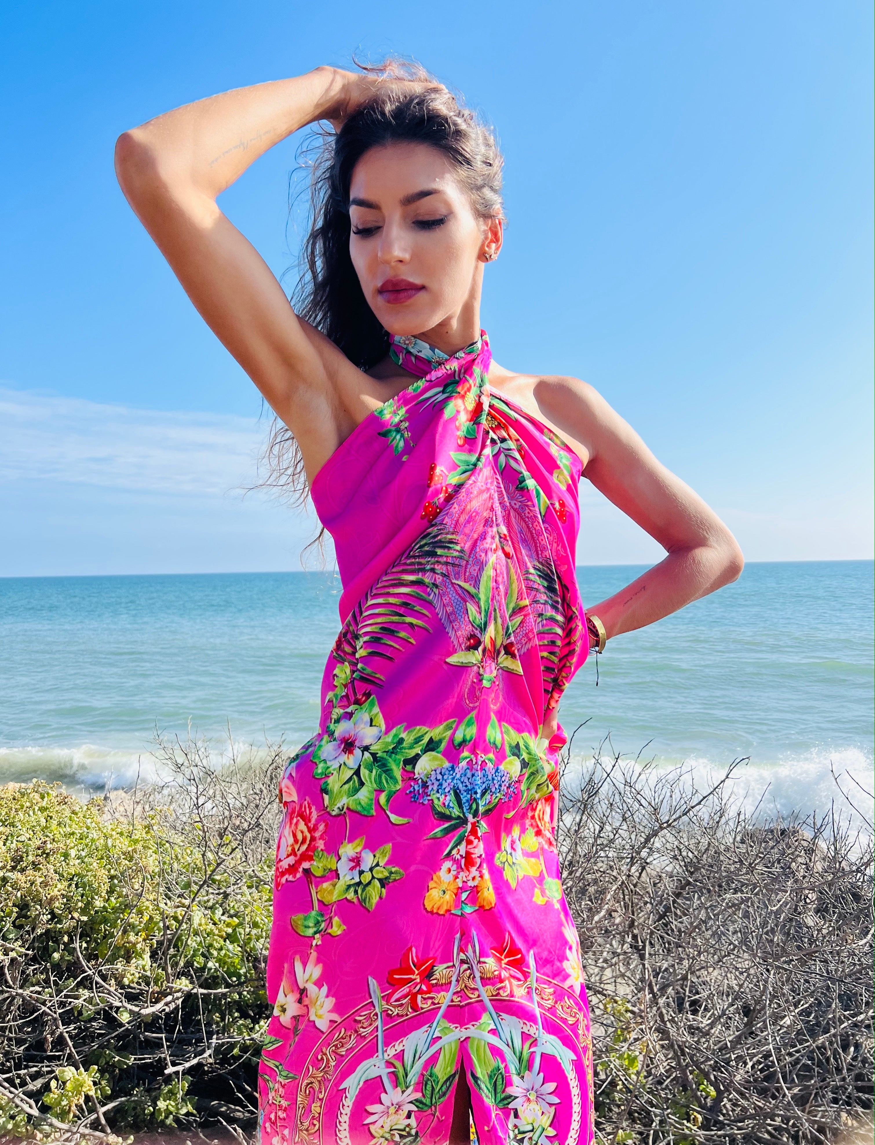 Yellow Blossom - Long Sarong Dress Yellow Blossom - Long Sarong Dress