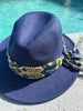 Fedora Custom Hat - Navy Blue