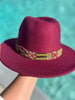 Fedora Custom Hat - Burgundy