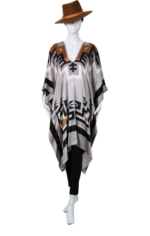 Tahoe - Silk Poncho Tunic Top