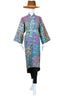 Embroidered Gypset Coat - Teal Multi