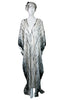 Long Silk V-neck Kaftan - Handmade Tie Dye