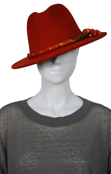 Fedora Custom Hat - Deep Wine Red