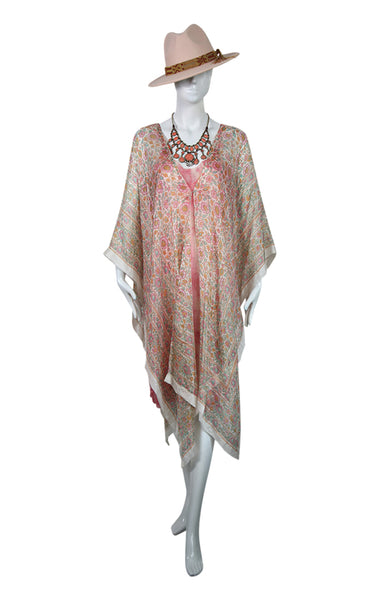 Knee Length Open Front Kaftan - Midsummer