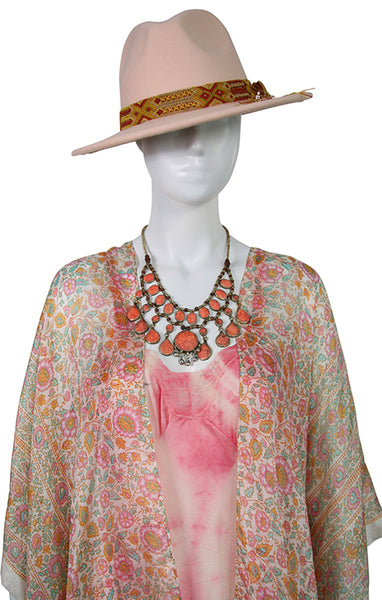 Pink Coral Kochi Vintage Necklace